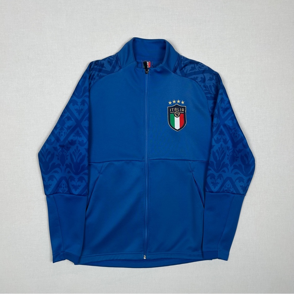 Y2K Blue Italia Full Zip Sweater